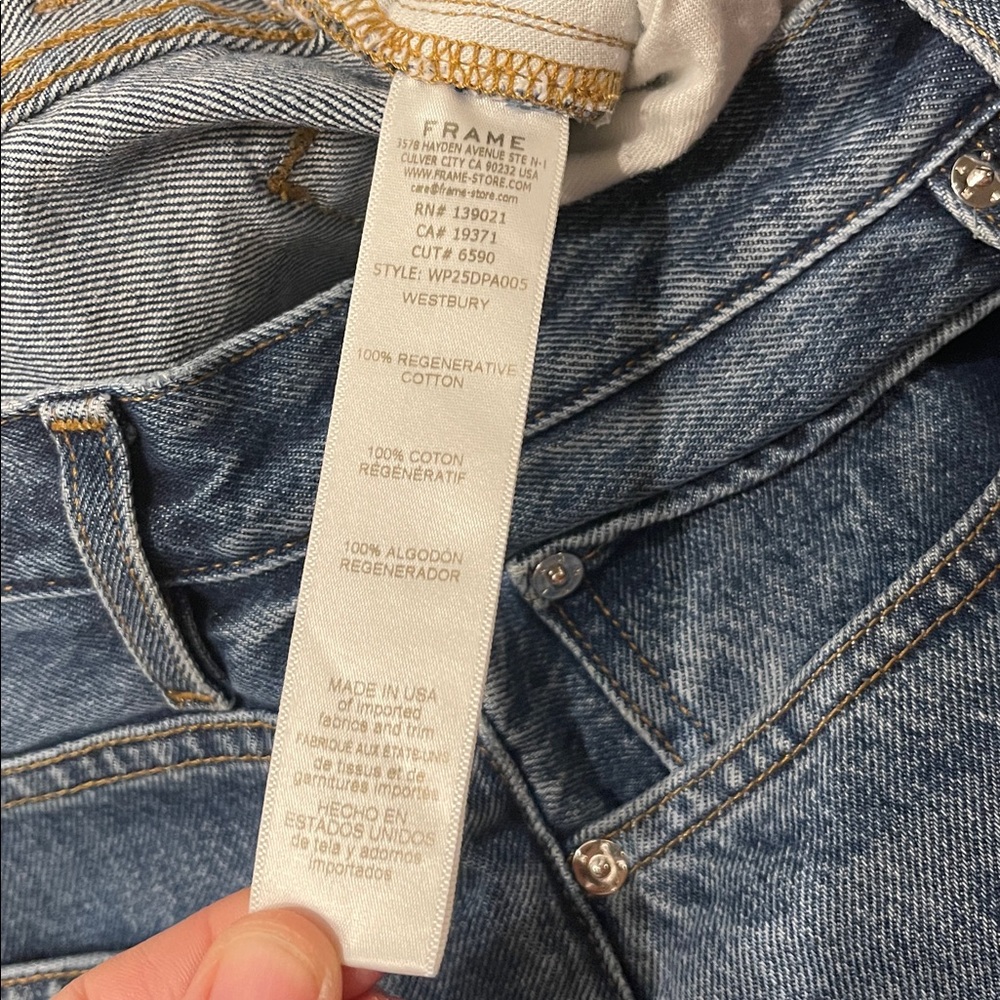 Frame Women’s Denim The Bubble High Rise Barrel Leg Westbury Jeans Sz 27/4 - Picture 8 of 13